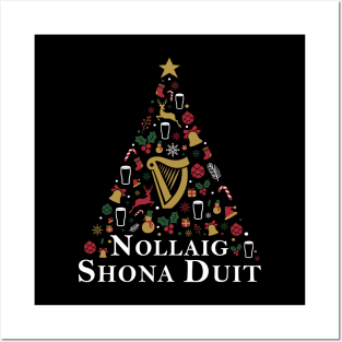 Nollaig Shona Duit Irish Tree Posters and Art